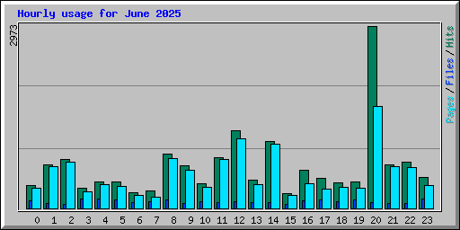 Hourly usage for June 2025