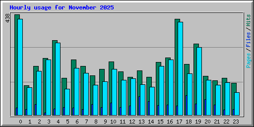 Hourly usage for November 2025