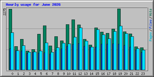 Hourly usage for June 2026