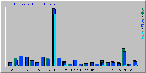 Hourly usage for July 2026
