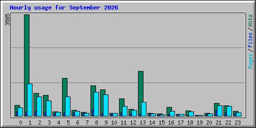 Hourly usage for September 2026