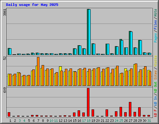 Daily usage for May 2025
