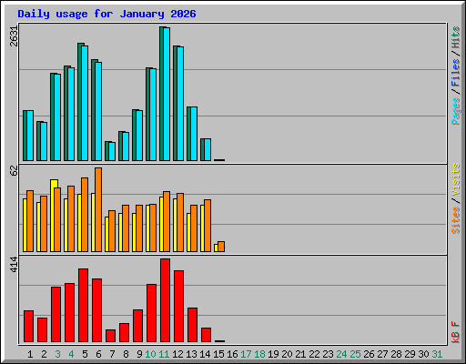Daily usage for January 2026