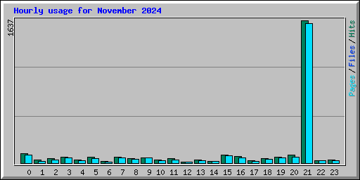 Hourly usage for November 2024