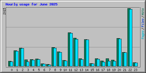 Hourly usage for June 2025
