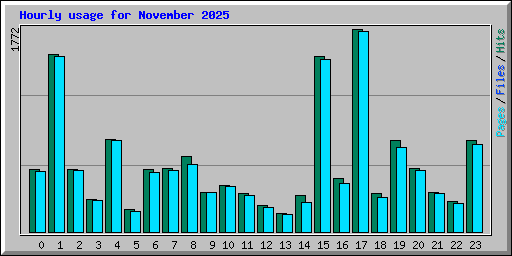 Hourly usage for November 2025