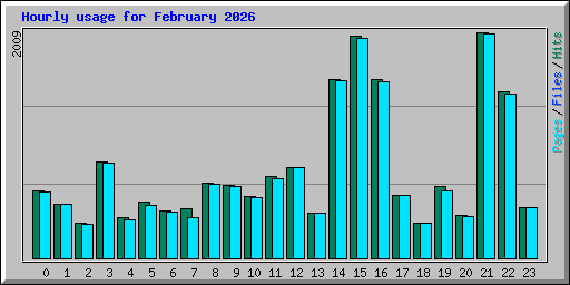 Hourly usage for February 2026