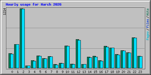 Hourly usage for March 2026