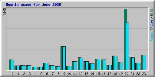 Hourly usage for June 2026