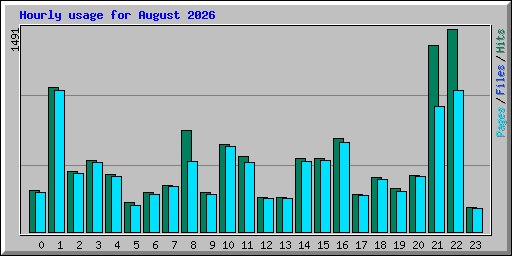 Hourly usage for August 2026